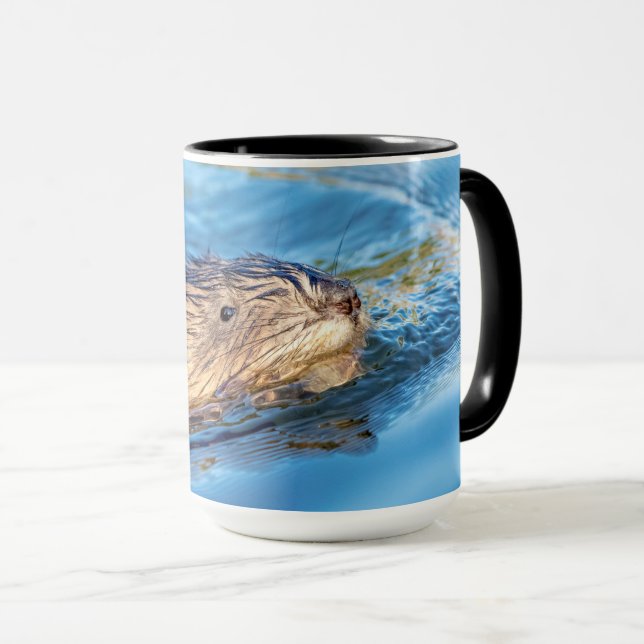 Muskrat in Vassar Farms Ökologische Reserve Tasse (VorderseiteRechts)