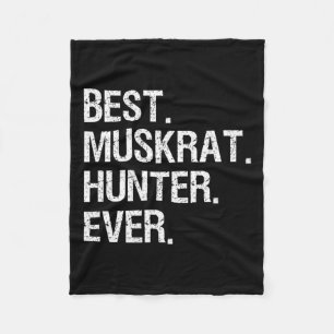 Muskrat Jagdgeschenk - Der sonnige beste Jäger Fleecedecke