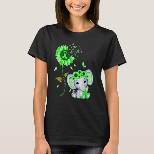 Muskuläre Dystrophie Bewusstsein Grüne Hippie Sonn T-Shirt (Vorderseite)