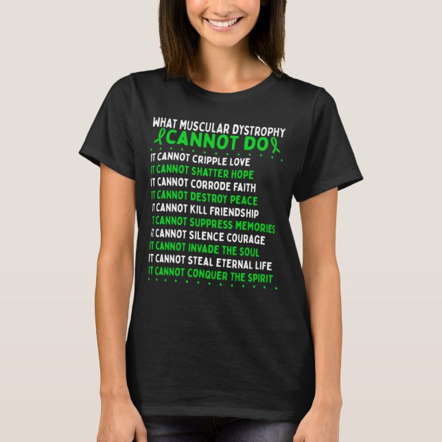 Muskuläre Dystrophie Bewusstsein Kampf Krieger Ban T-Shirt (Vorderseite)