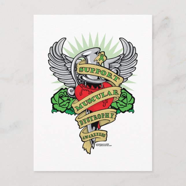 Muskuläre Dystrophie Postkarte (Vorderseite)
