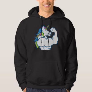 Muskuläre Einhorn - Funny Magic Fitness Bodybuild Hoodie