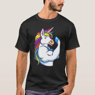 Muskuläre Einhorn - Funny Magic Fitness Bodybuild T-Shirt