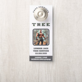 *~* Muskuläre Lumber Jack Tree Services QR Tür Türanhänger