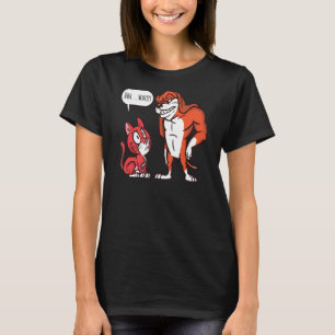 Muskulärer Hund und Katze Spaß beim Kitten T-Shirt