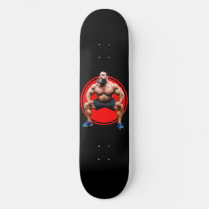 Muskulöser Bärtiger Skateboard