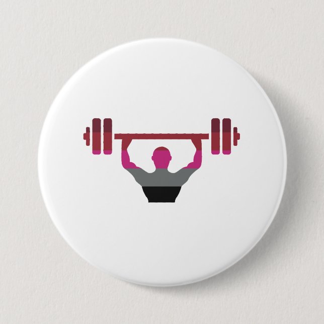 Muskulöser Stolz Button (Vorderseite)