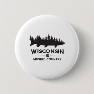 Musky-Angeln - Wisconsin ist Muskie-Land Button