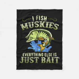 Musky Fishing Gift Idee Muskie Shirt Fleecedecke