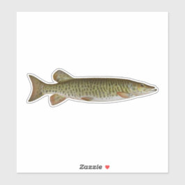 Musky - Süßwasserfischerei Aufkleber
