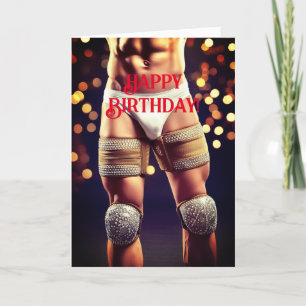 Musle Man Birthday Card Karte