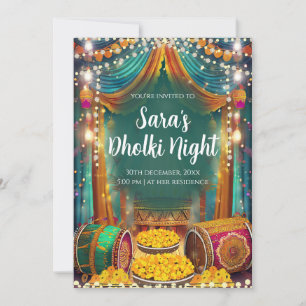 Muslim Dholki Einladungen & Mehndi einlädt
