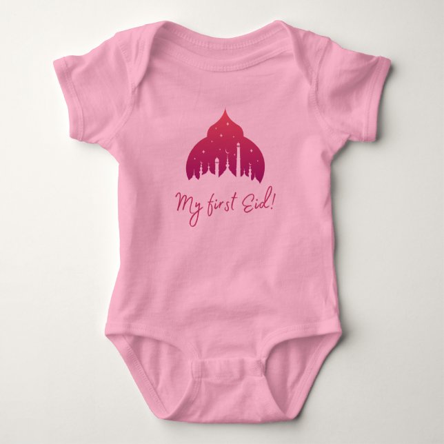 Muslim Eid Baby Jersey Bodysuit Strampler (Vorderseite)