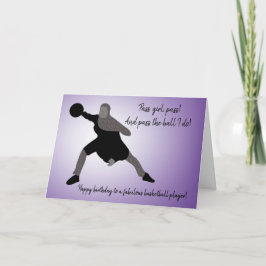 Muslim Fit Girl Basketball Player Karte