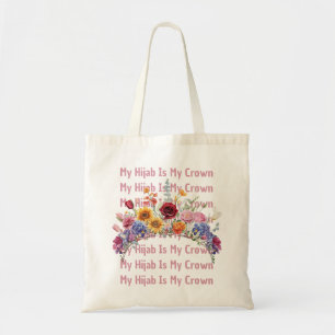 Muslim Mein Hijab ist meine Krone Floral-Tasche Tragetasche