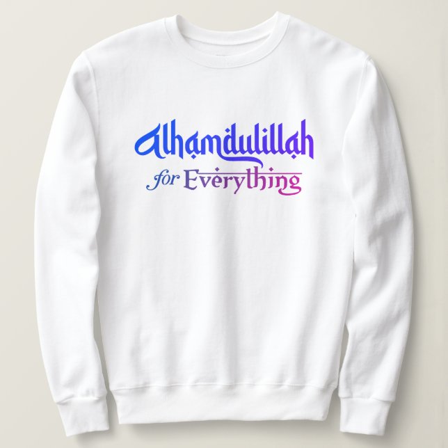 Muslim Ummah Umrah Hajj Ramadan Eid Alhamdulillah Sweatshirt (Design vorne)