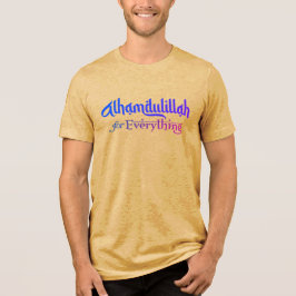 Muslim Umrah Hajj Ramadan Eid Nikah Alhamdulillah Tri-Blend Shirt
