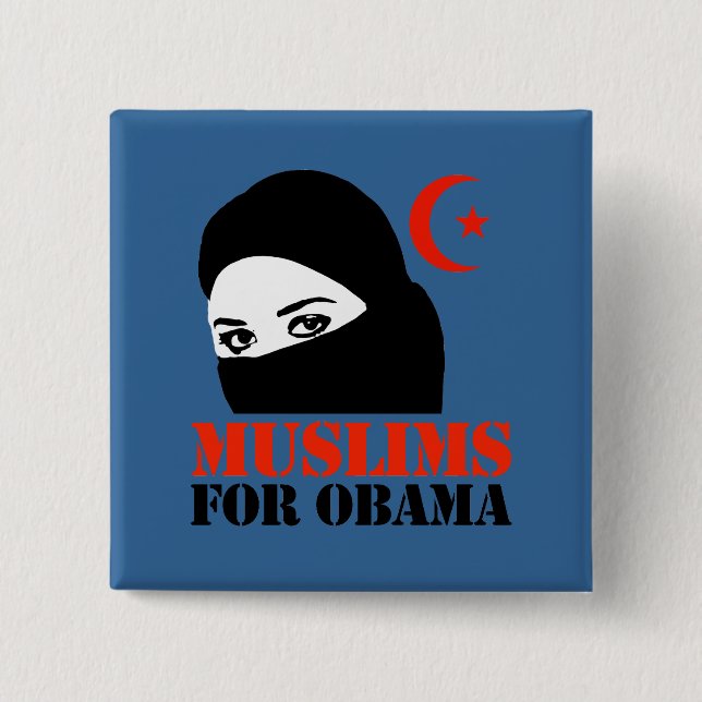 Muslime für Obama Button (Vorderseite)
