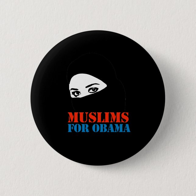 MUSLIMEN FÜR OBAMA BUTTON (Vorderseite)