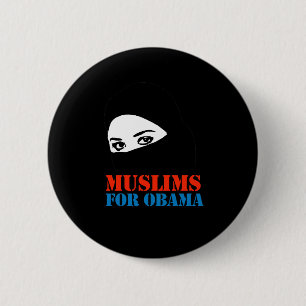 MUSLIMEN FÜR OBAMA BUTTON