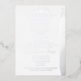 muslimisch-arabisch-englische Hochzeitskarte Einla Folieneinladung