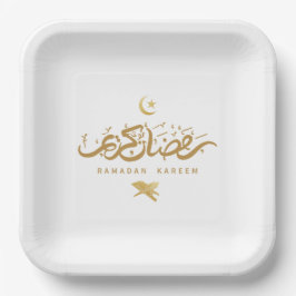Muslimisch-Arabische Kalligrafie Ramadan Kareem Pappteller