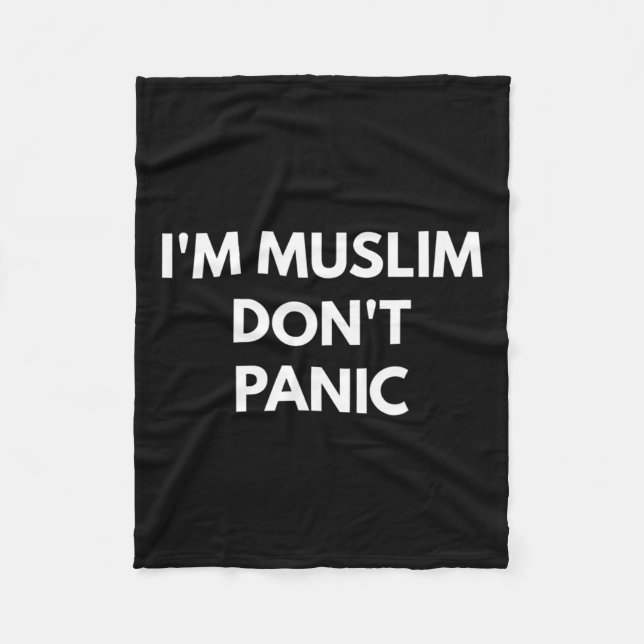 Muslimische Dont-Panik - Nie Trump-Shirts Fleecedecke (Vorderseite)