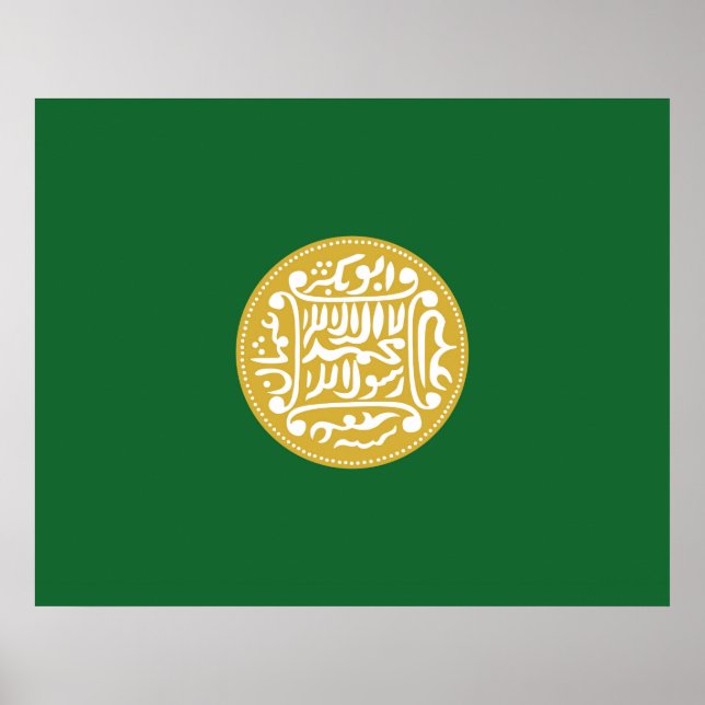 Muslimische Flagge Rohingya Poster (Vorne)