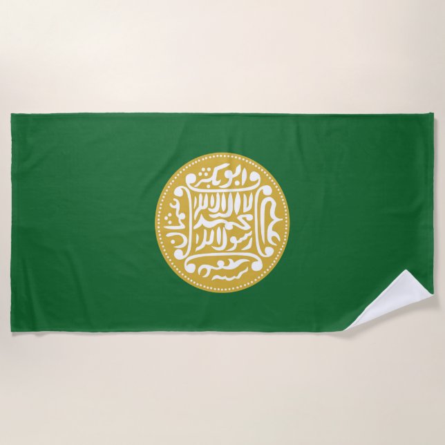 Muslimische Flagge Rohingya Strandtuch (Vorderseite)