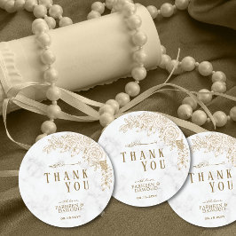 Muslimische Gastgeschenk Hochzeit aus weißem Marmo Runder Aufkleber