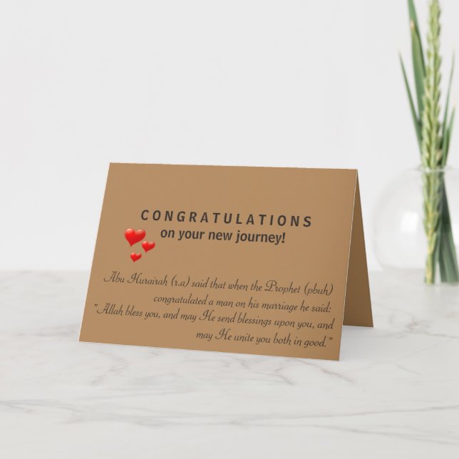 muslimische Hochzeitkarte Karte (Vorderseite)