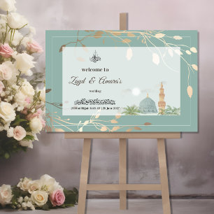 Muslimische Hochzeits-Willkommensschild Acryl Ni Acrylschild