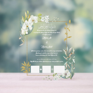 muslimische Hochzeitserklärung, Öffentlicher Vertr Acrylschild