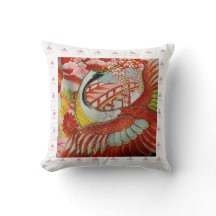 MUSOオリジナルクッション（刺繍の鶴）