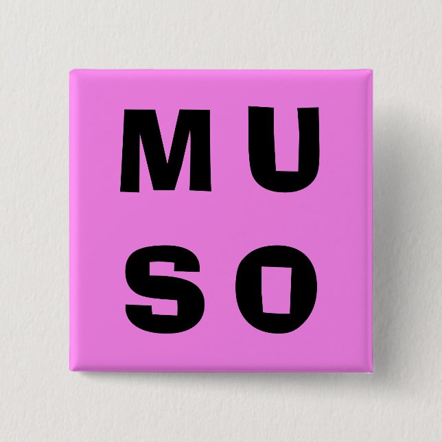 Muso Musician Zeitschrift Fettrosa Button (Vorderseite)