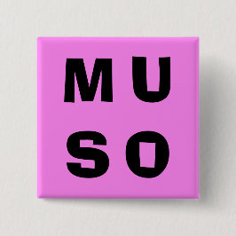 Muso Musician Zeitschrift Fettrosa Button