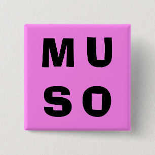 Muso Musician Zeitschrift Fettrosa Button