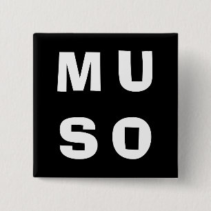 Muso Musician Zurzeit Minimalistisch Schwarz-weiß Button