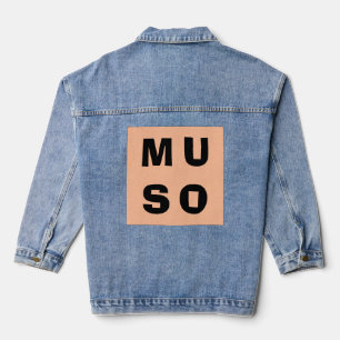 Muso Musiker Moderner Stilvoller Musikliebhaber Pf Jeansjacke