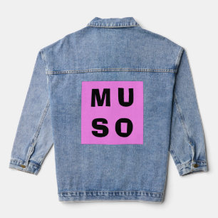 Muso Pink Black Stylish Chic Music Lover Jeansjacke