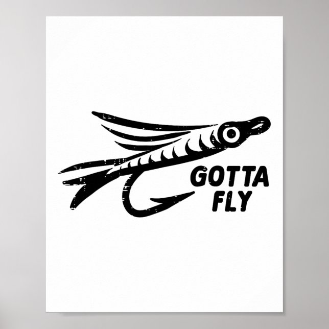 Muss Fliegenköder Angeln Angler Männer Frauen Poster (Vorne)