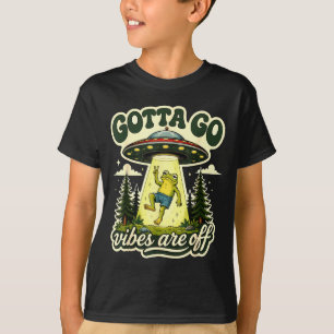 Muss gehen Stimmung ist lustiger Frosch UFO Alien T-Shirt