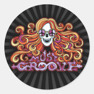 Muss Groove Runder Aufkleber