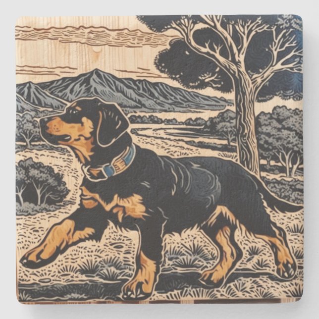 Muss Hunde lieben Steinuntersetzer (Vorderseite)