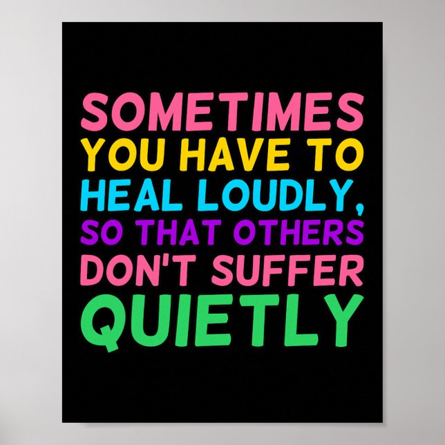 Muss laut Mental Health Awareness Graphi heilen Poster (Vorne)