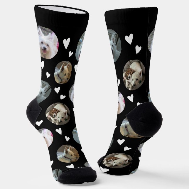 Muss Liebe Hunde Foto Socken (Gewinkelt)