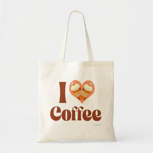 Muss Liebe Kaffee Niedlich Herzdesign Tragetasche (Vorne)
