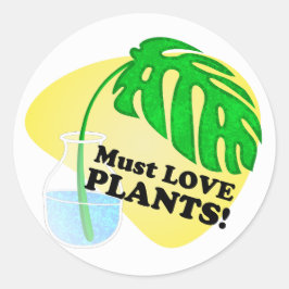 Muss Liebe Pflanze Monstera Runder Aufkleber