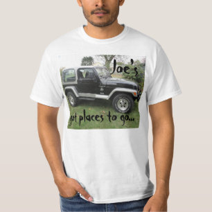 "Muss noch wo hin" Schwarz und Grau Jeep T-Shirt