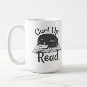 Muss sich zusammenrollen und lesen Katzenliebhaber Kaffeetasse